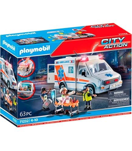 Amazon.co.jp: PLAYMOBIL (プレイモービル) レスキューはしご車 消防車